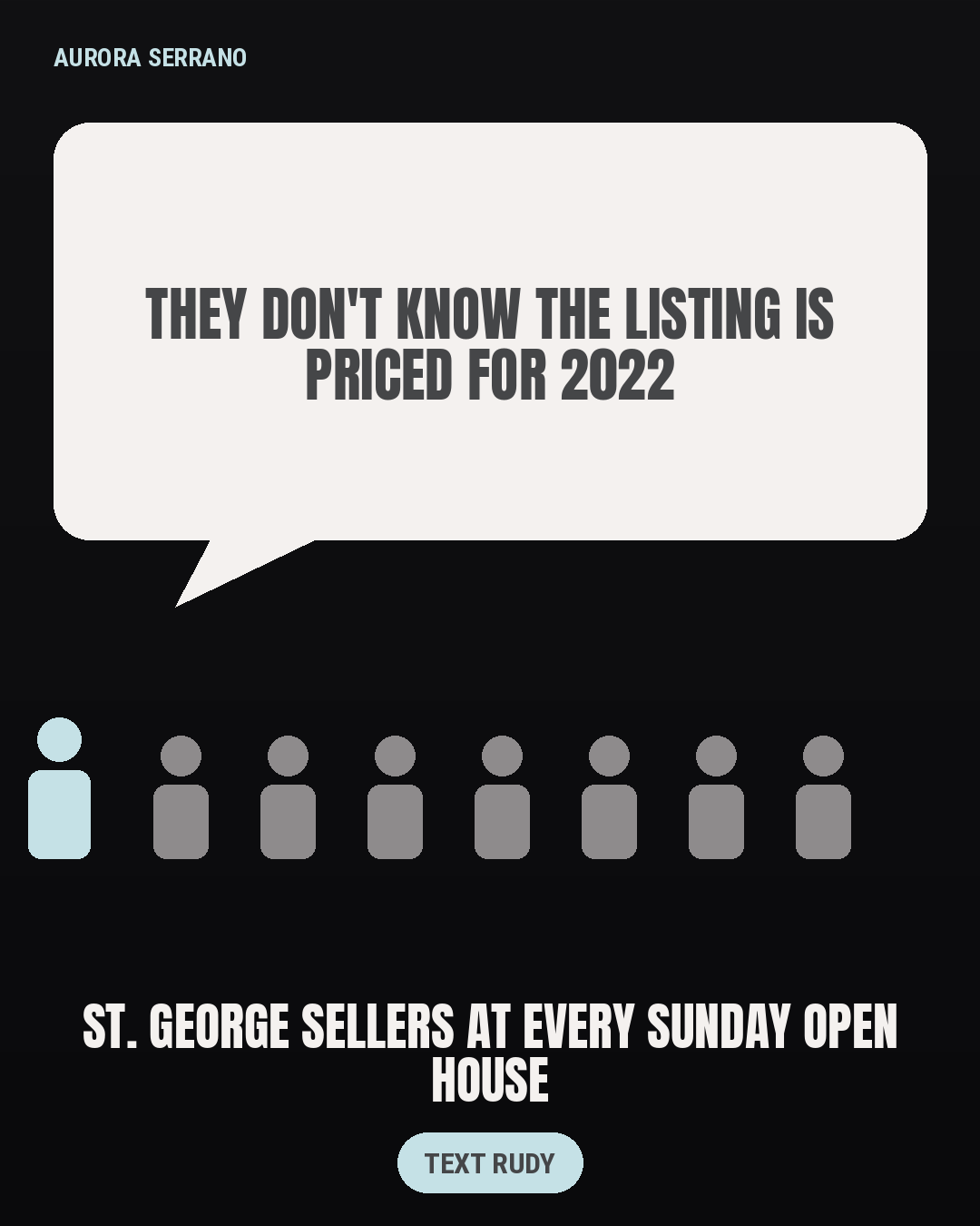 Realtor brief, her own brand palette. THEY DON'T KNOW  88.0.