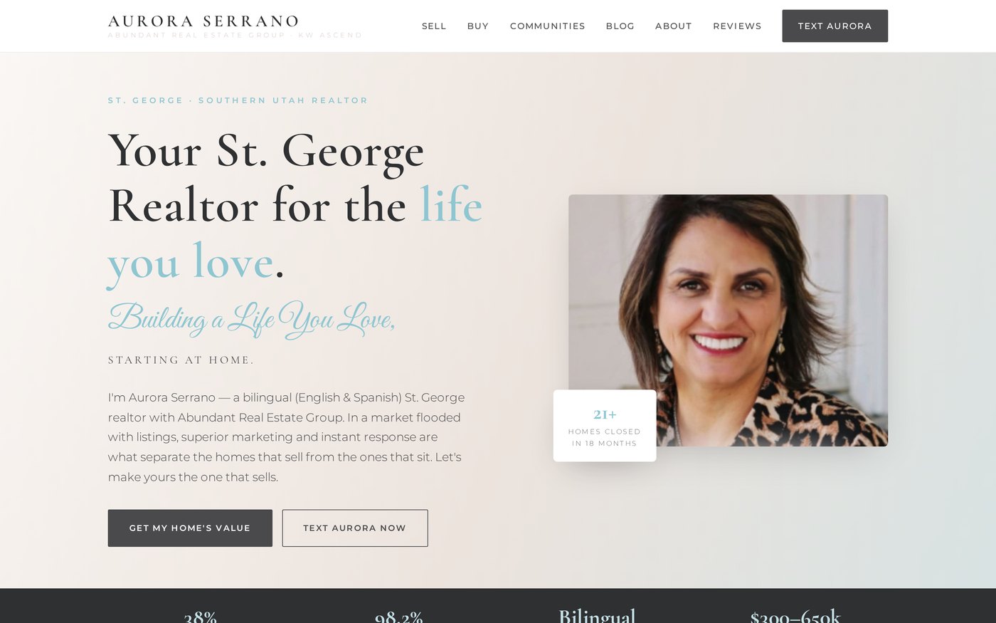 serranosold.com — Aurora's bilingual St. George mega-hub